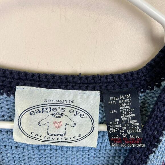 Eagle's Eye Farm Country Cow Festival Sweater Boho Size M - Picture 7 of 8